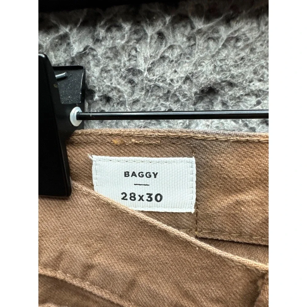 NWD Pacsun Corduroy Patch Double Knee Baggy Carpenter Pants Brown Size 28 x 30